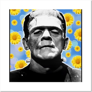 FRANKENSTEINS MONSTER and FLOWERS! Posters and Art